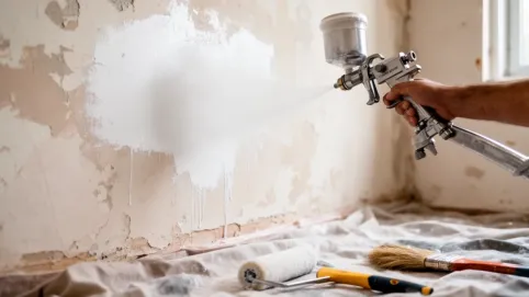 Czy pistoletem lakierniczym można malować ściany