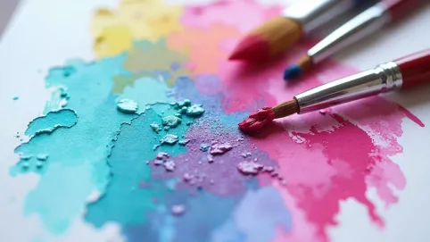 jak malować farbami akrylowymi na papierze