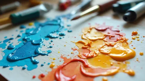 Malowanie akrylami na papierze