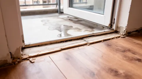 wykończenie paneli pod oknem balkonowym