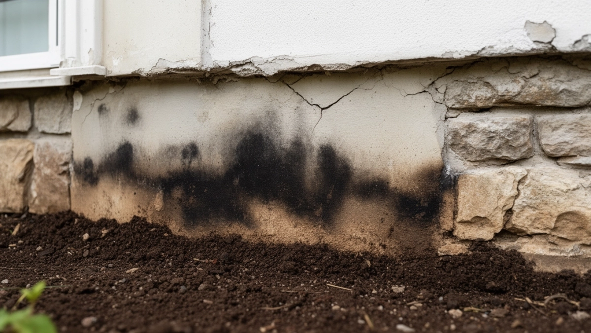 Wykończenie elewacji przy gruncie