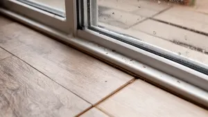 Wykończenie paneli przy oknie tarasowym