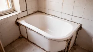 Wykończenie wanny przy ścianie